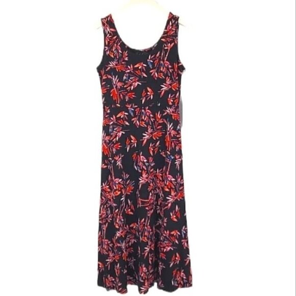 Nicole Miller Dresses & Skirts - Tropical Print Sleeveless midi dress Women Size M NWOT